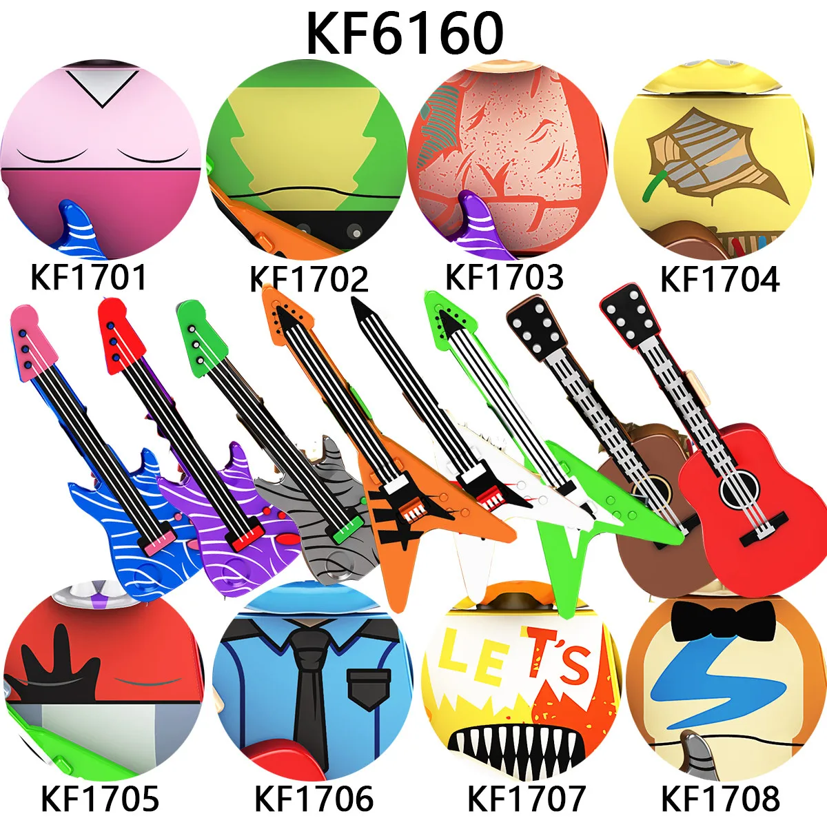 

KF6160 знаменитый мультфильм ужас лиса медведь серия Мини Строительные блоки экшн-Фигурки Коллекция игрушек для детей Подарки