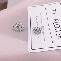 micro set diamond zircon earrings