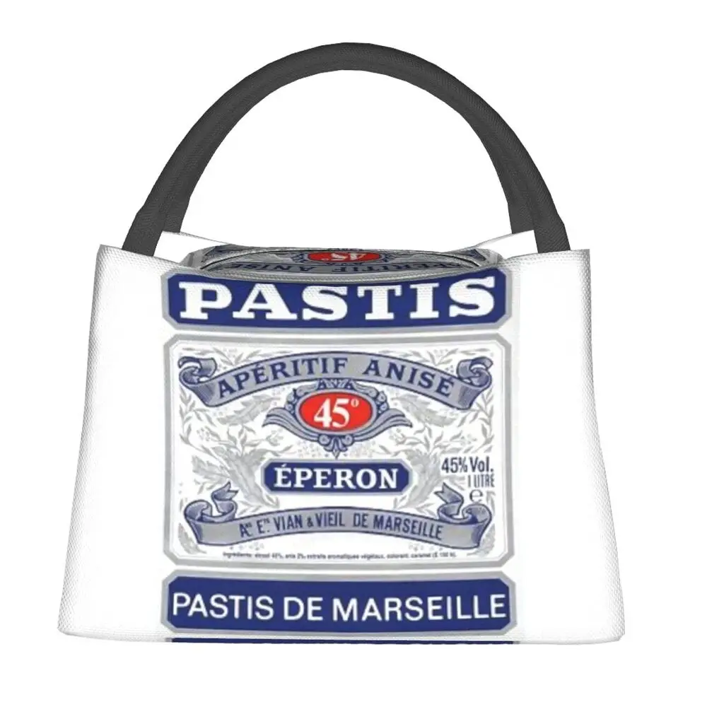 

Pastis From Marseille Ricard Insulated Lunch Bag for Outdoor Picnic Waterproof Cooler Thermal Bento Box Women