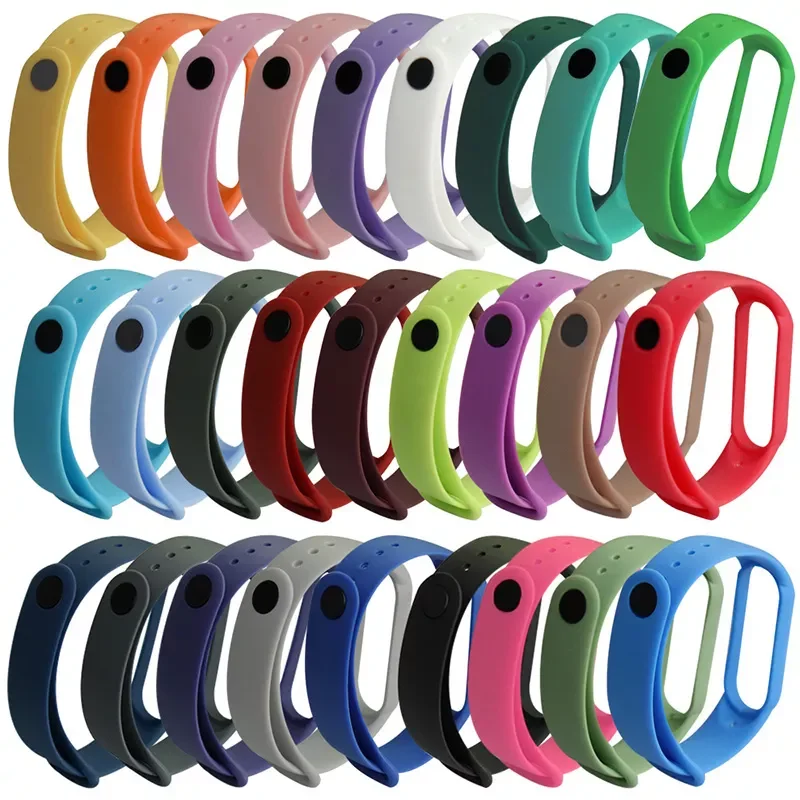 

Silicone Bracelet for Xiaomi Mi Band 6 5 4 3 Sport Wristband Mi Band 5 6 Band4 replacement straps For mi band 3 Smart watch band