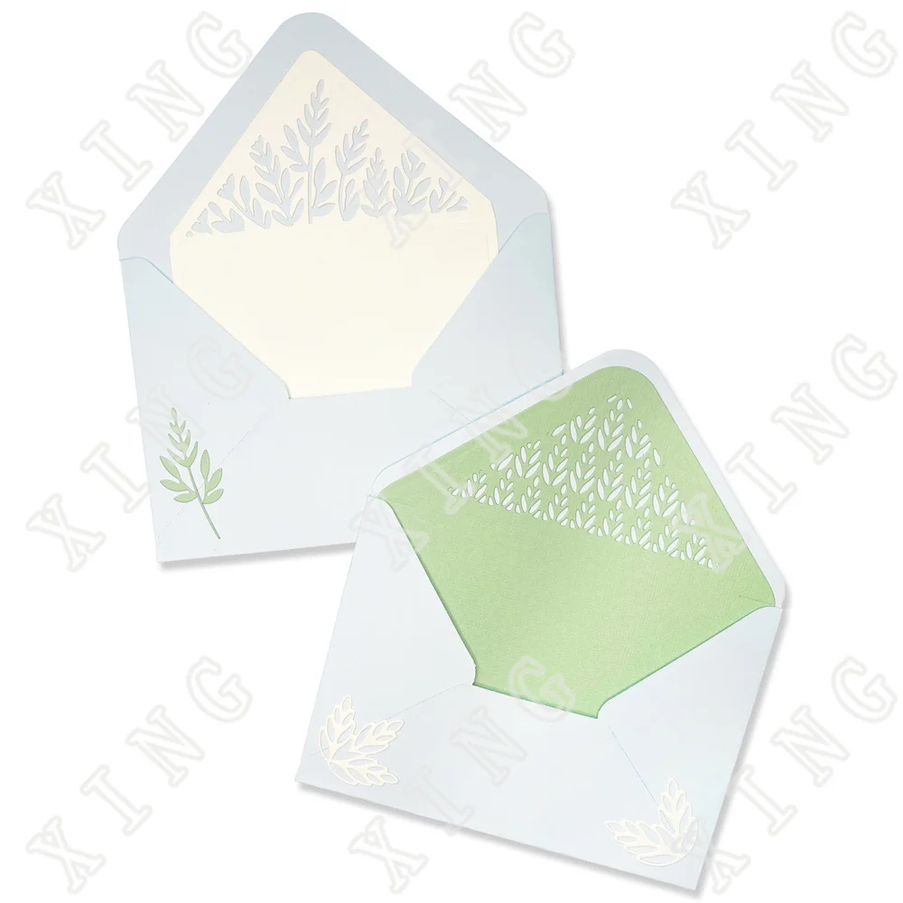 

New Plain Envelope Lining Various Leaves Craft Metal Cutting Dies Diy Paper Greeting Card Scrapbooking Decoration Embossing Mold