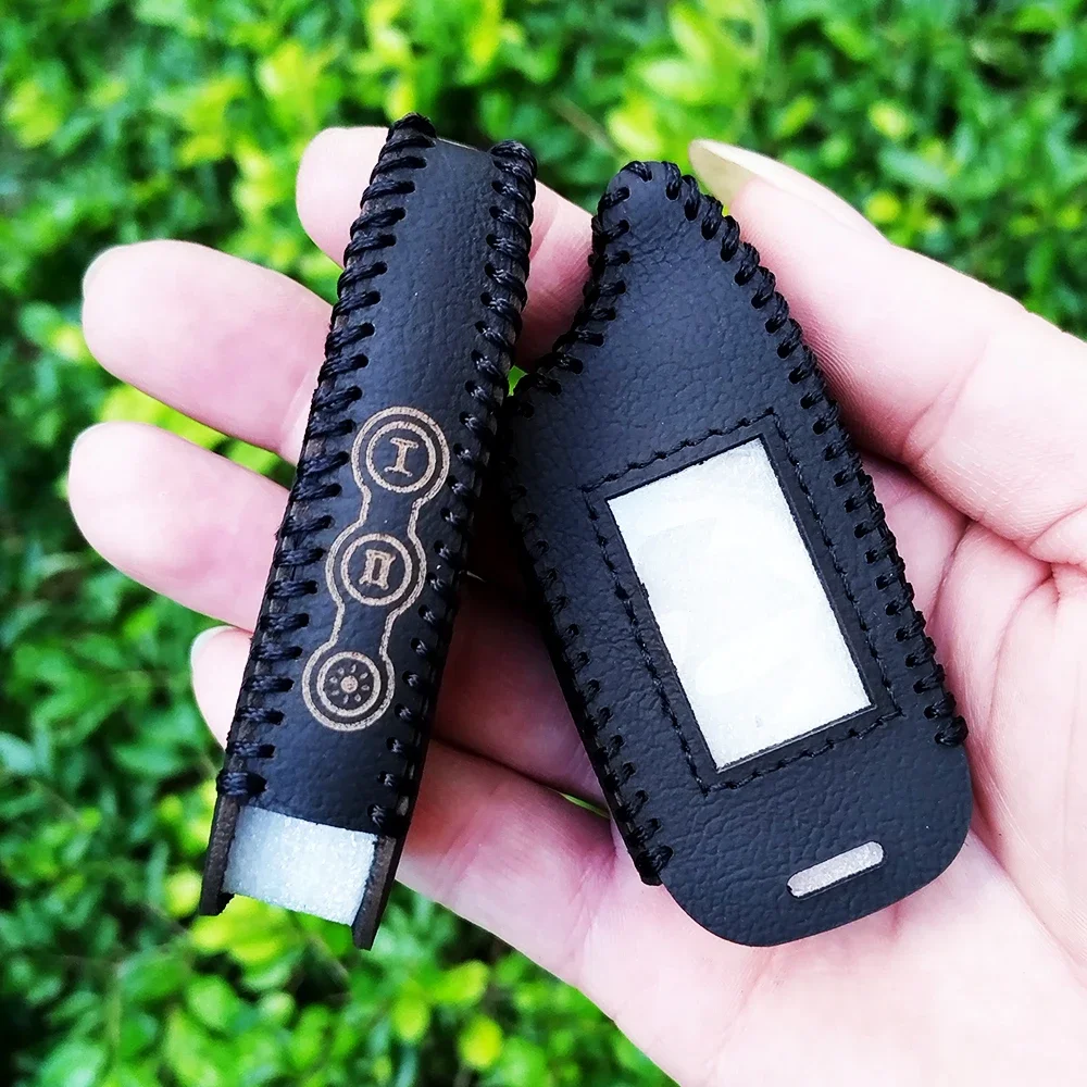 Кожаный чехол с двусторонним ЖК-пультом дистанционного управления для