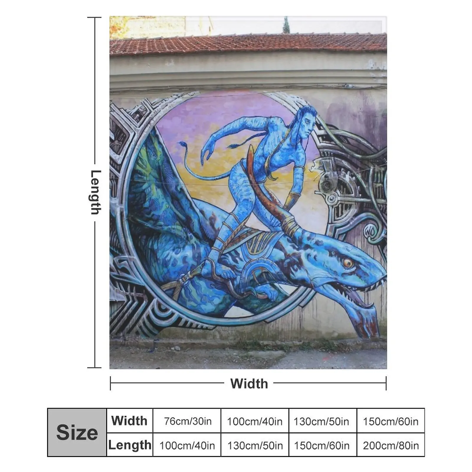 Плед Avatar Sky Rider Street Art, уютное одеяло для путешествий, подходит для самолета и поезда (art.: 3920d89eade0a) - 3920d89eade0a