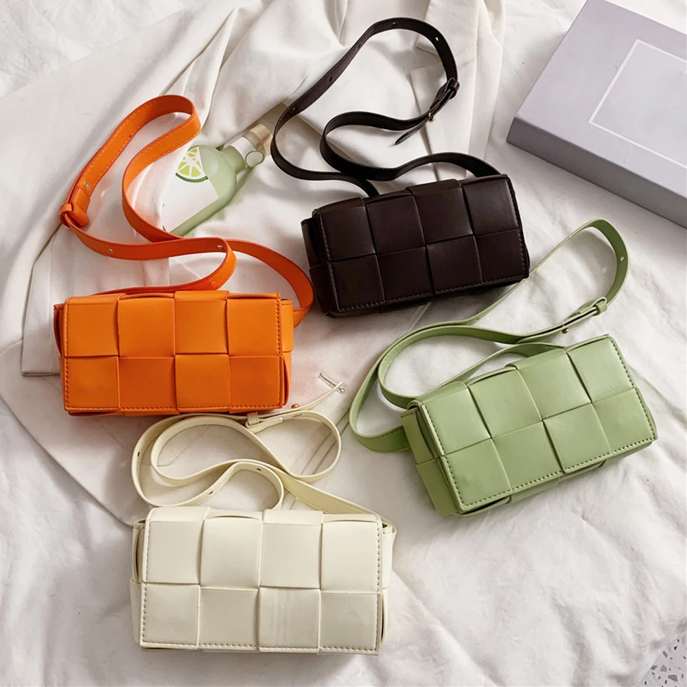 

Fashion Bags for Women PU Leather Weave Crossbody Bags Lady Lattice Small Trend Exquisite Square Luxury Brand Designer Handbags