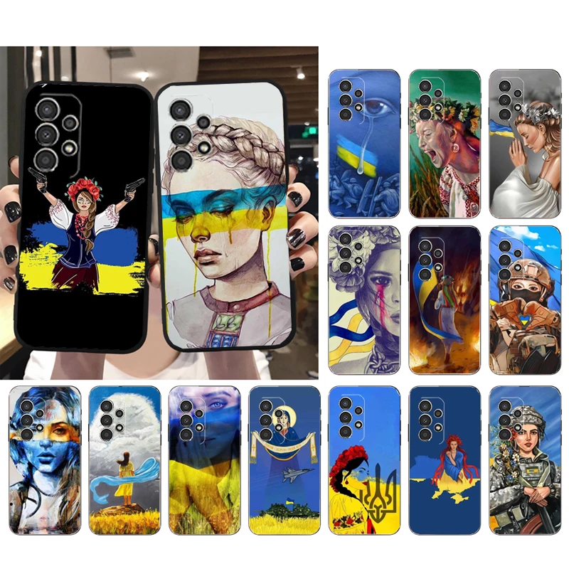 

Phone Case for Samsung Galaxy A73 A53 A13 A22 A12 A32 A71 A21S A33 A52 A72 A41 A50 A70 A31 M31 Ukraine girl Case Funda Capa Cell