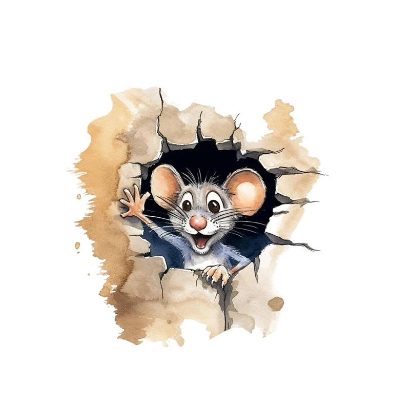 

Виниловые наклейки с мышью Funny Mouse in Hole