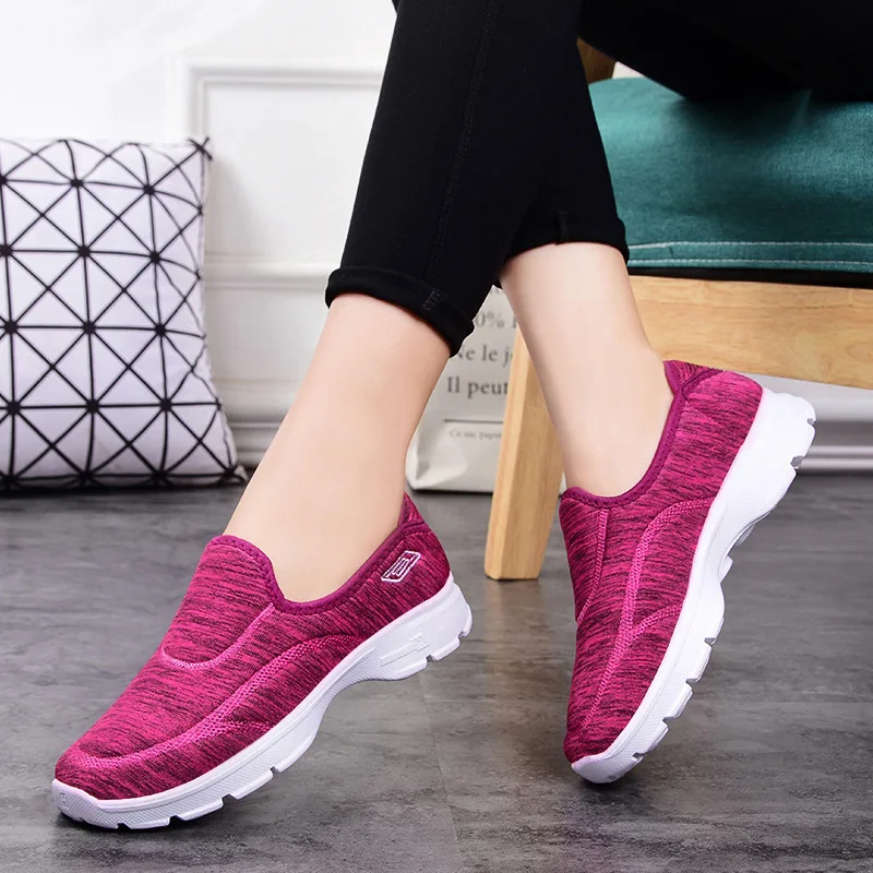 Plus Big Size Women Casual Shoes Soft Sole Female Breathable Sneakers Non-slip Woman Walking Shoes Mom Grandma Sport Footwear