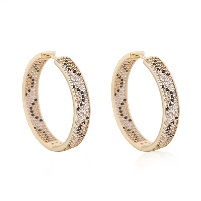 Женские популярные круглые серьги-кольца с леопардовым дизайном ювелирные