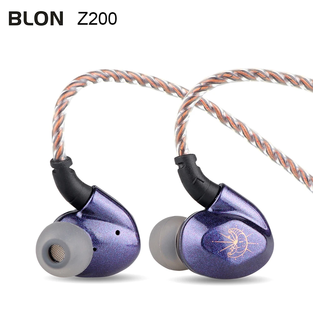 

BLON-Z200 In Ear Headphone 10mm Carbon Diaphragm Dual-sound Cavity Structure Monitor Wired HiFi Headset Blon Z200 Earbuds