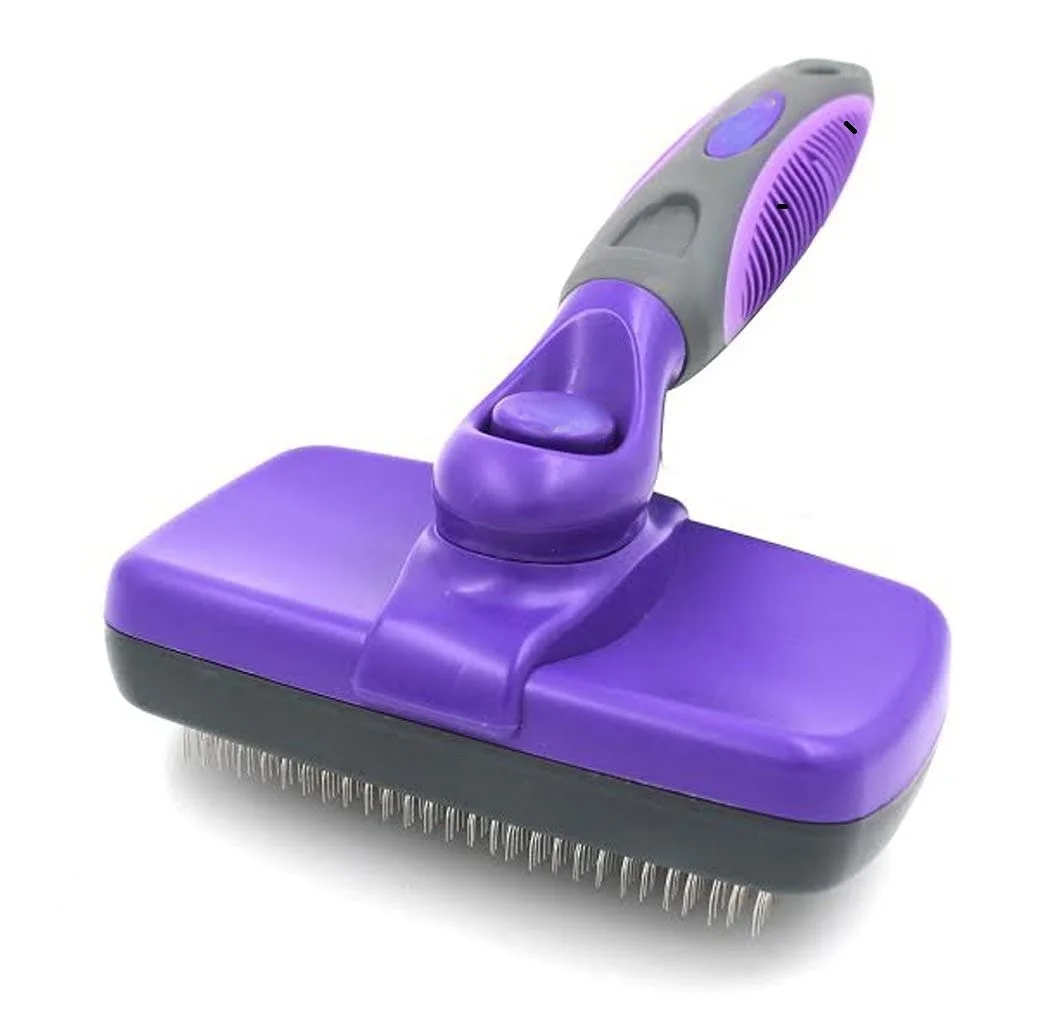 

Self Cleaning Slicker Brush Gently Removes Loose Undercoat Mats and Tangled Hair flea comb dog/cat brush pet hair remover