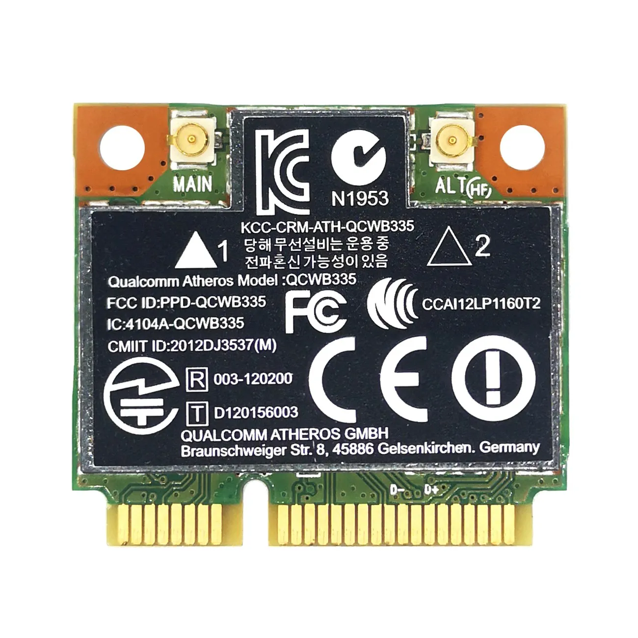AR9565 Wi-Fi карта QCWB335 Mini PCIE Bluetooth 4 0 150 Мбит/с 2 4G для XP Win7 Win8 Linux системы