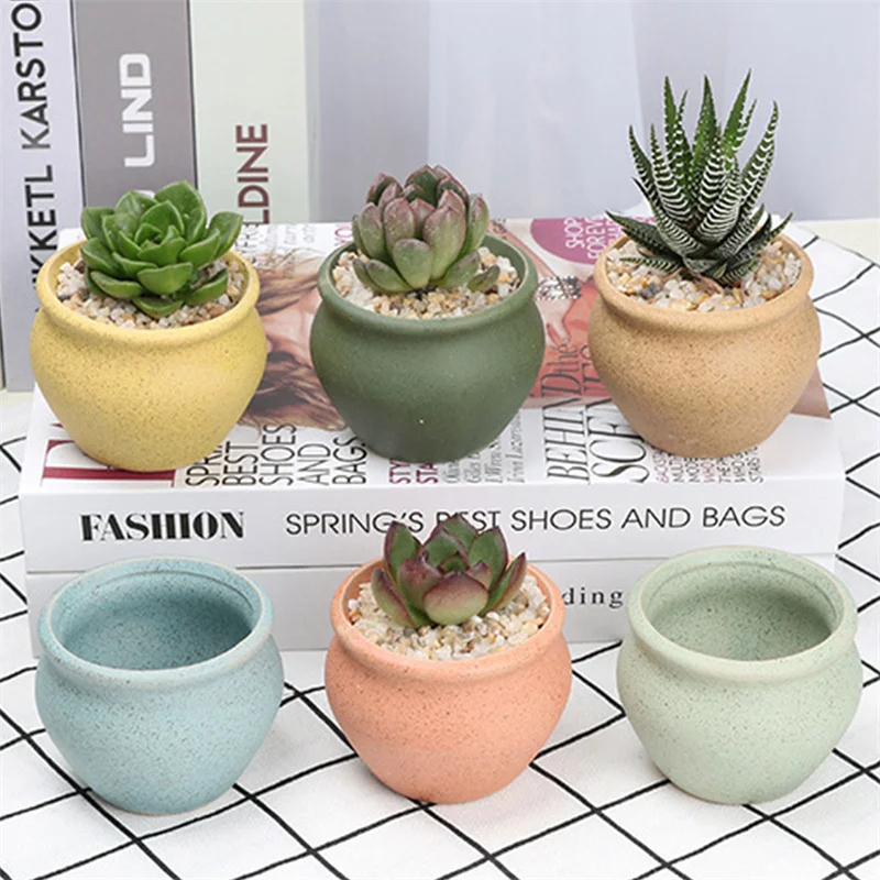 

Modern Marbling Flower Pot Ceramic Succulent Pot Cactus Planter Pots Container Bonsai Planters With Hole Garden Decoration