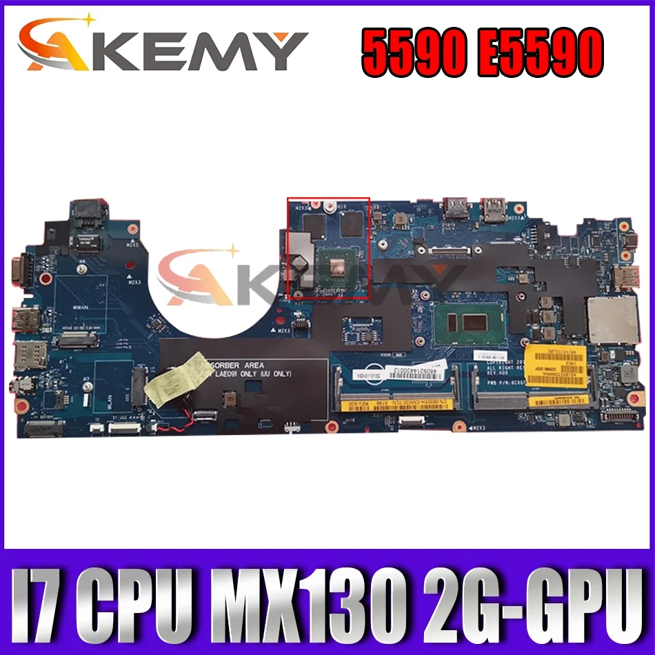 

DDM80 LA-F412P Mainboard For DELL Latitude 5590 E5590 Laptop Motherboard With i7 CPU MX130 2G-GPU 100% Tested CN-0630XH 0630XH