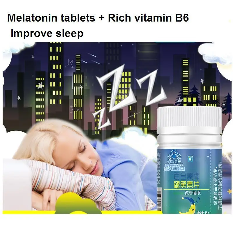 

1-12Bottles Melatonin Pills Vitamin B6 Tablets Relieve Stress Anti-anxiety Delay Aging Help Deep Save Insomnia Improve Sleep