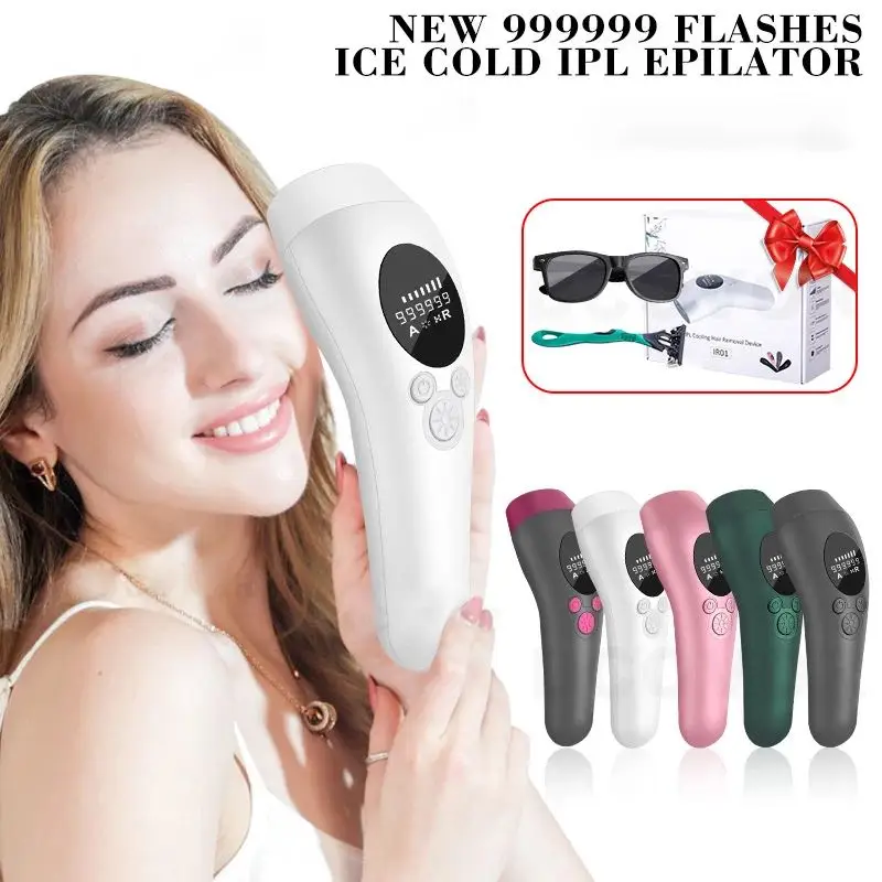 2022 NEW 999999 Flashes professional permanent Painless Ice Cold IPL Epilator painless hair remover Photoepilator Electric Laser