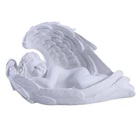 white angel figurine cherubs statue decor christmas memorial sculpture sleeping baby angel statue lying angel statue