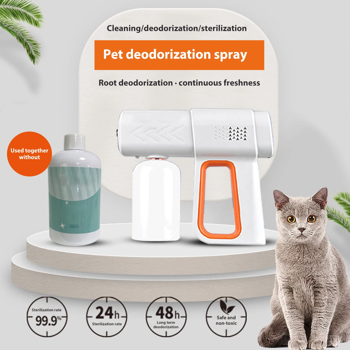 

Disinfection Sprayer Handheld Mist Spraying Tool with 380ML Bottle 2000mAh Rechargeable Atomizer Reusable Durable Spraying