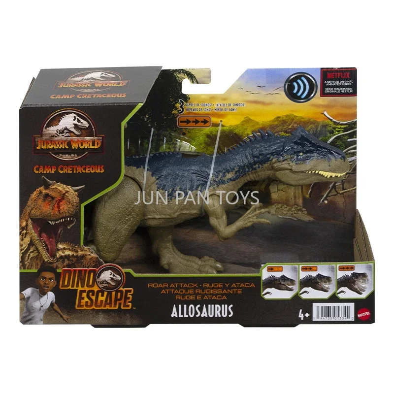 Мир Юрского периода Camp Cretaceous Dino Escape Roar Attack Allosaurus со звуком Электронная фигурка
