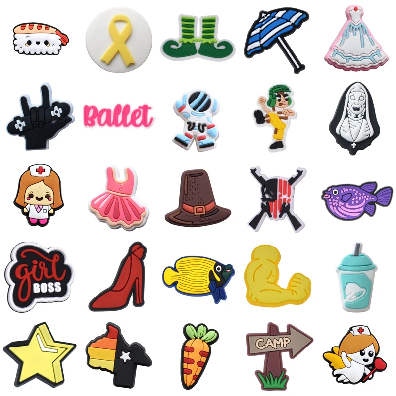 

Women Charm Shoes Accessories Set Jeans Packs Men Wholesale Bulk Gifts Shoe Charms Decorations for Crocs Girl Boy Para Pins Kids