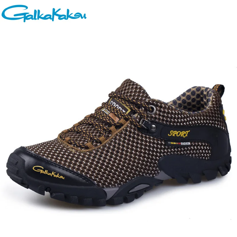New Outdoor Sports Fishing Leisure Hiking Men's Shoes Non-slip Wear-resistant Mesh Breathable Travel Shoes Large Size 38-46