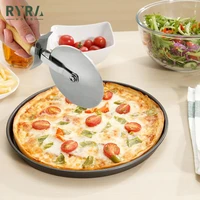 17 46 6 cm stainless steel pizza cutter wheel cut tools diameter household pizza knife cake tools wheel use for waffle cookies