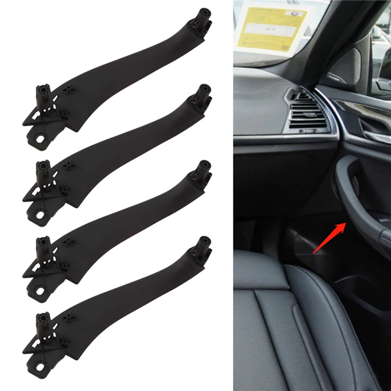 

1 Set 4Pcs Car Interior Door Armrest Cover Trim Replacement For-BMW X3 X4 G08 2018-2021 Door Pull Handle Panel