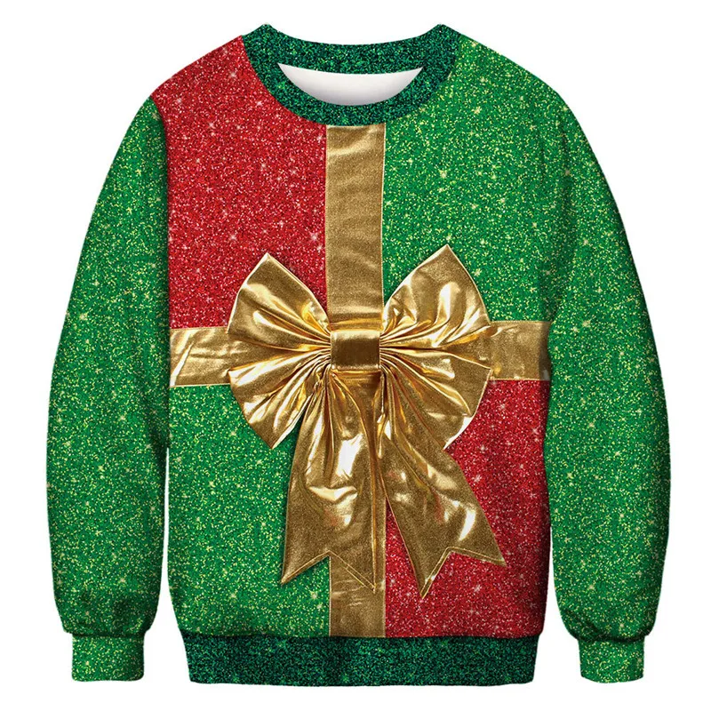 

Christmas 3D Printing Snowman Deer Gift Santa Claus Ugly Christmas Sweater Unisex Men Women Christmas Jumper Pullovers Blusas