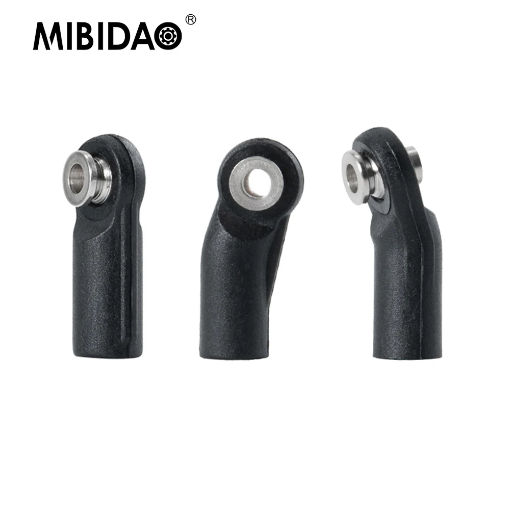 

MIBIDAO 10Pcs Plastic M4 Pivot Link Rod End Width Balls Joint Head for TRX-4 Axial SCX10 Tamiya CC01 1/10 RC Crawler Car Model