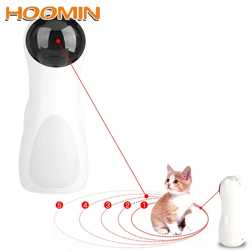

HOOMIN Interactive Smart Teasing Funny Handheld Toy Automatic Cat LED Laser Toys Cat Entertaining Toy Pet Exercise Training