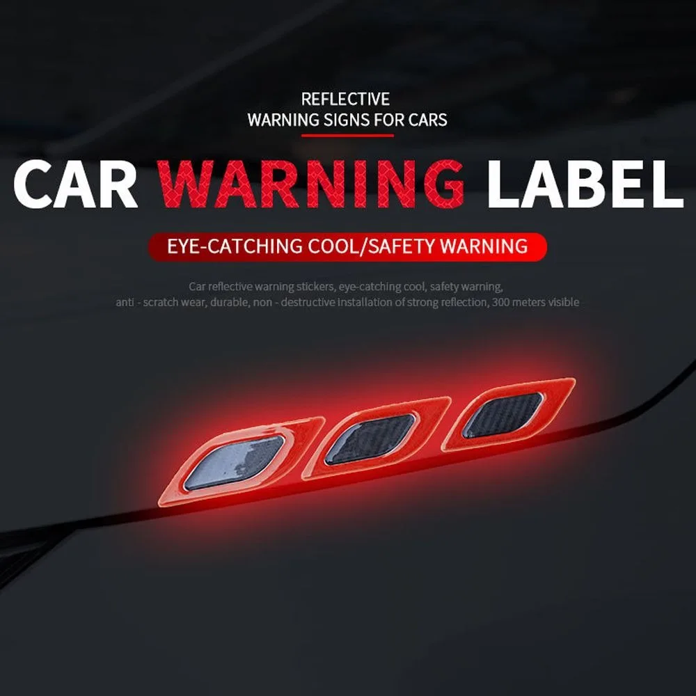 6 шт./набор светоотражающие наклейки для автомобиля