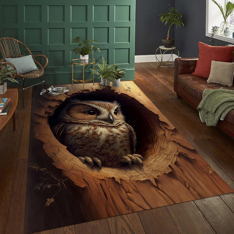 

Owl Pattern Carpets Child Bedroom Play Mats Rug Kids Bedroom Decor Carpet Livingroom Rug Crawl Mat Children Christmas Gift Rug