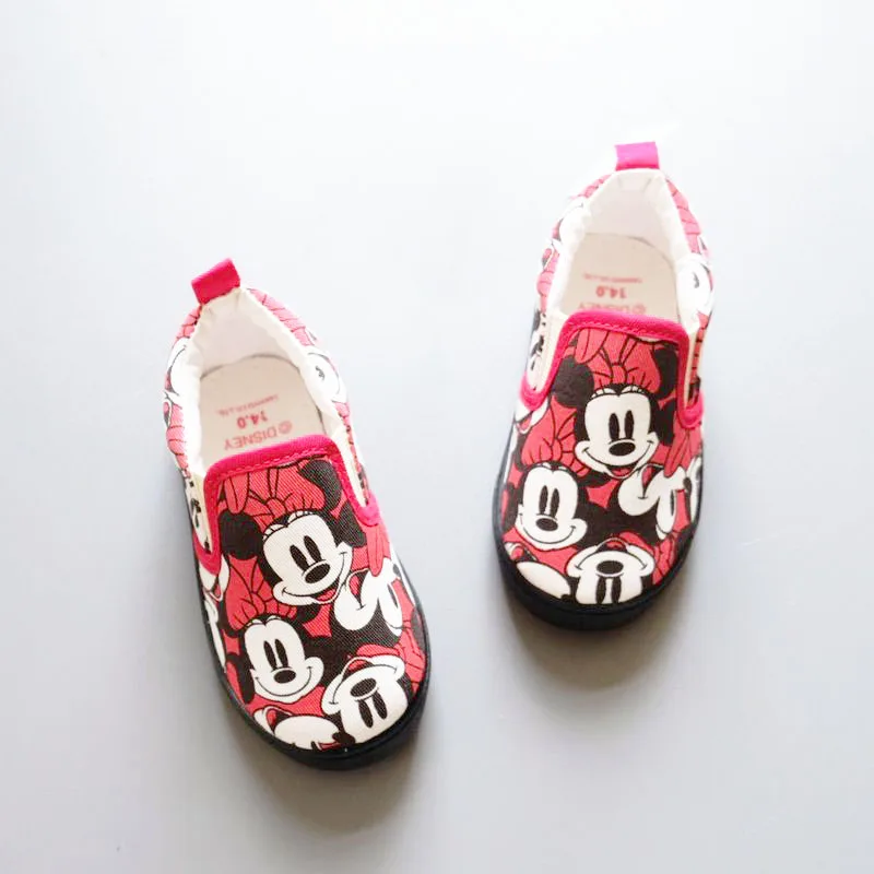 

Детские кроссовки Disney с Микки Маусом, повседневные сапоги для мальчиков и девочек, детская тренировочная хлопковая обувь для начинающих хо...