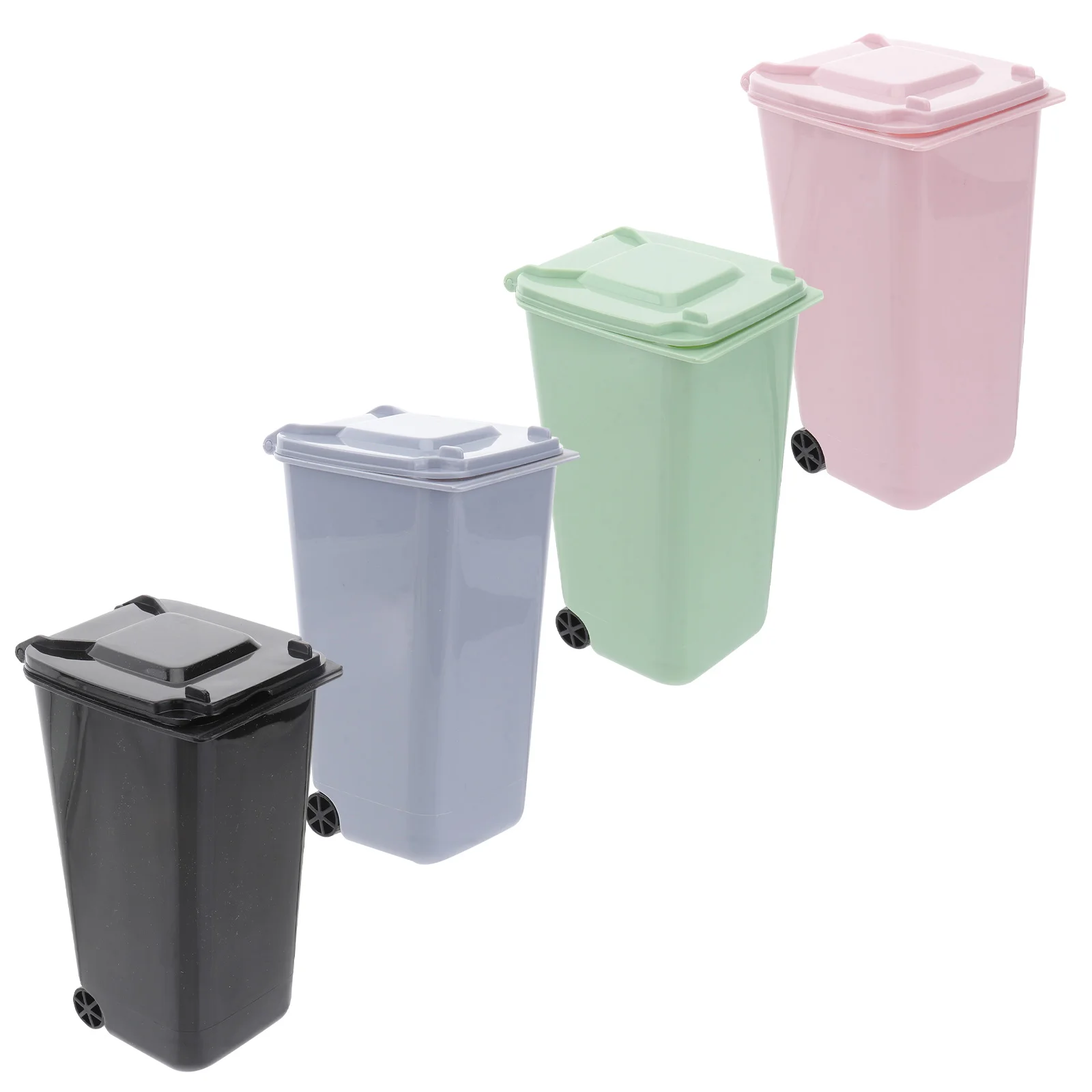 

Can Trash Mini Bin Garbage Waste Countertop Toy Table Tiny Wastebasketlid Toystabletop Desk Desktop Wastebaskets Kindergarten