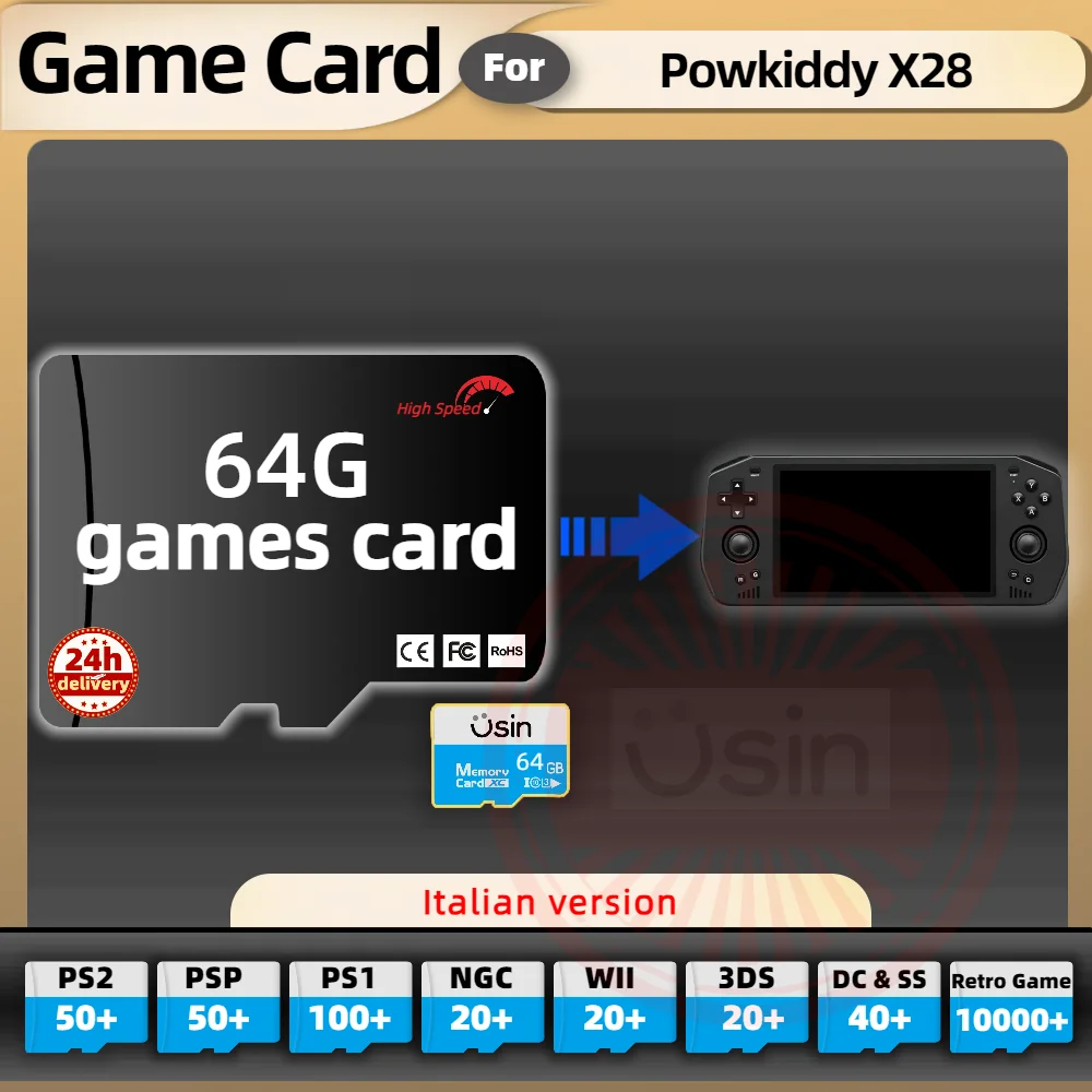 Игровая карта SD для Powkiddy X28 X18S