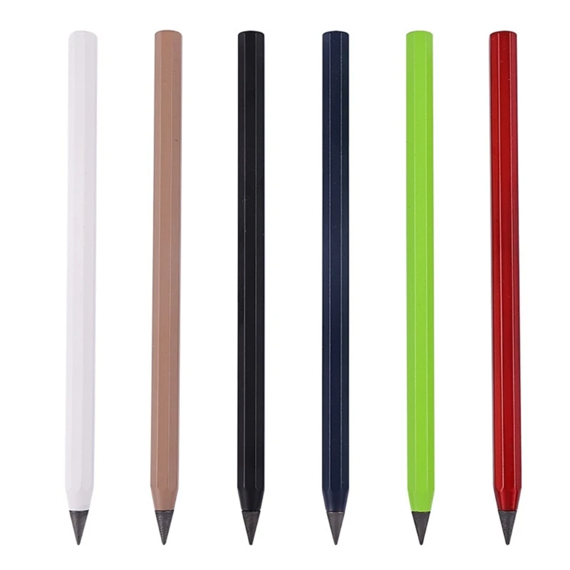 

Metal Inkless Pen Aluminium Everlasting Pencil Metallic Erasable Signing Pen Eternal Pencil Colorful Writing Drawing Pen