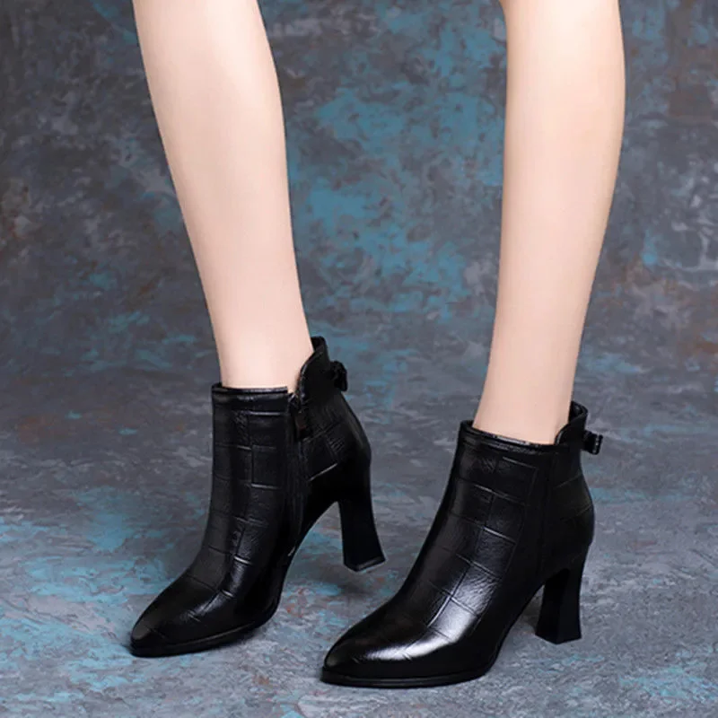 

Cresfimix Botas Femininas; Женские милые высококачественные черные сапоги из лакированной кожи на шпильке с острым носком; Сезон осень; A755