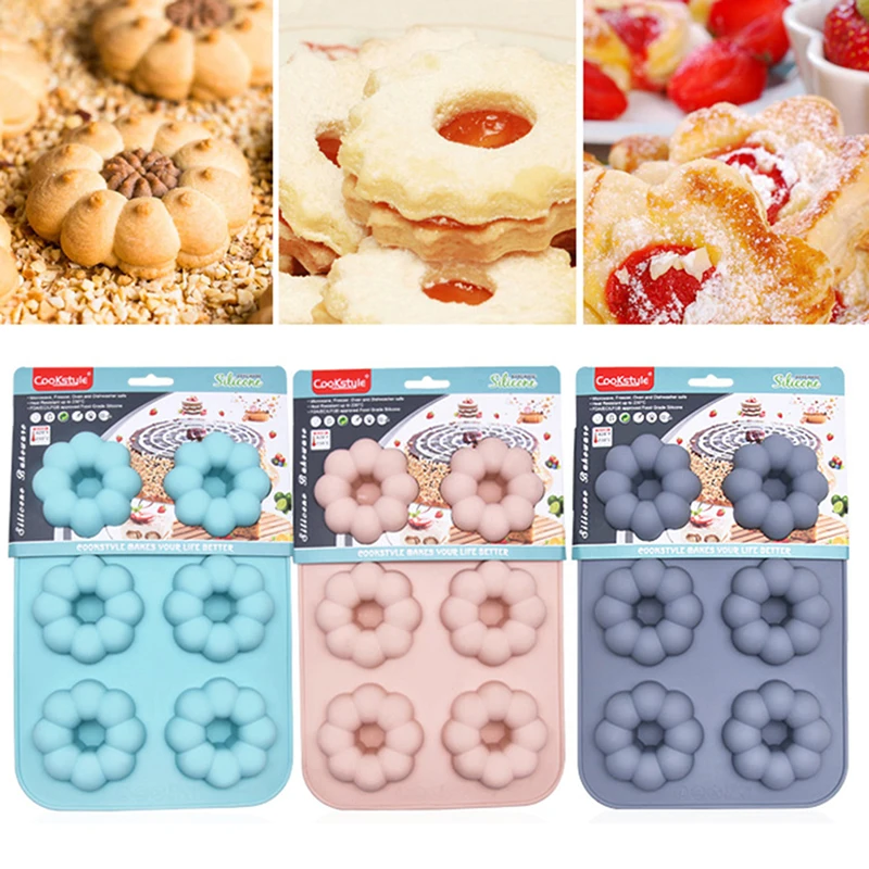 

6 Holes Doughnut Mold Silicone Baking Tools Fondant Handmade Soap Ice Cube Tray Cake Mold Decoration Tools