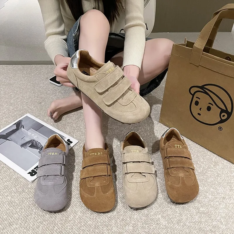 

Ladies Shoes 2023 New Hook Loop Women's Flats Fashion Concise Retro Comfortable Walking Shoes Outdoor Casual Running Shoes Women