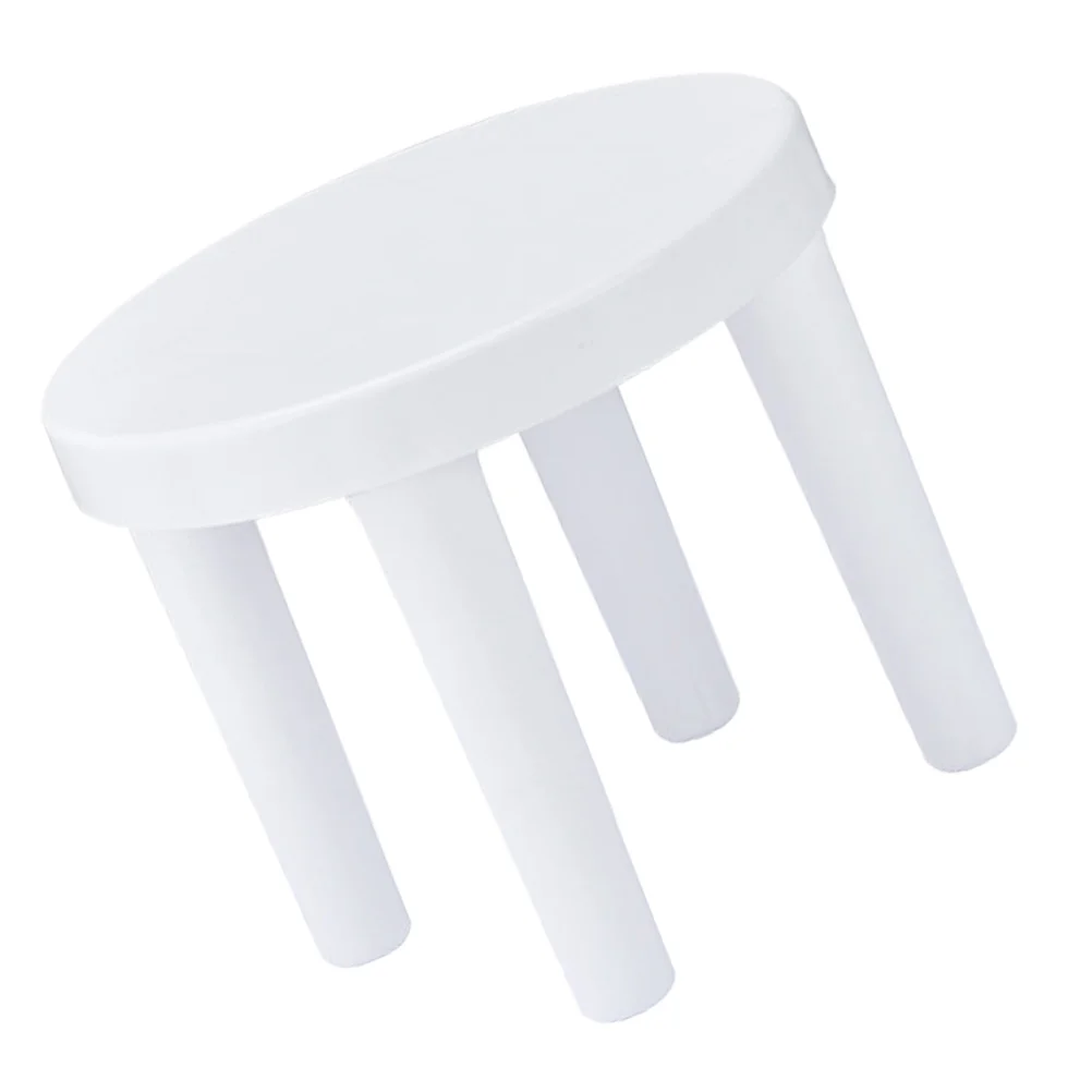 

Plastic Stool Childrens Chair Stool Non Skid Stool for Kids Bathroom Home Activity Thickening Stool ( White )