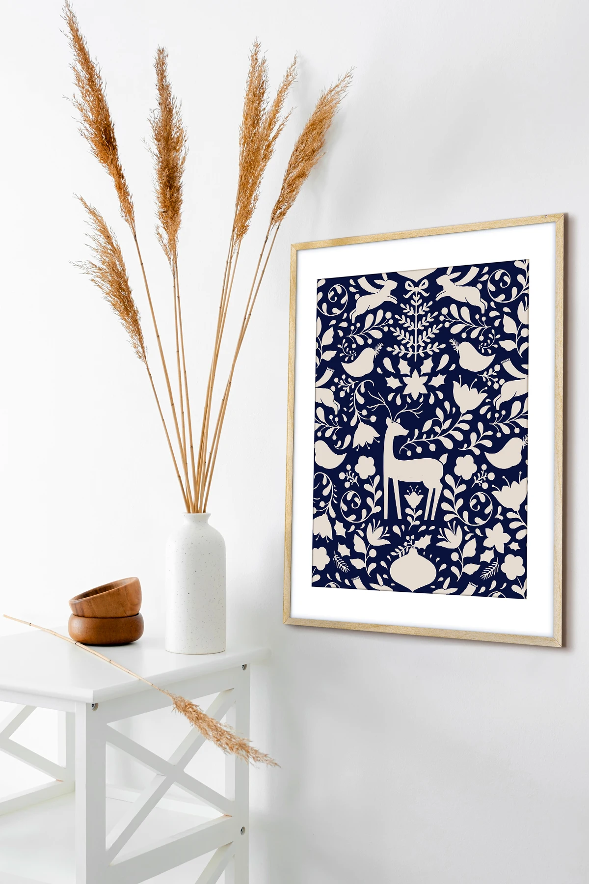 

Новогодняя Рождественская деревянная рамка ободковая наклейка