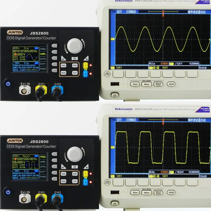 

2Channel DDS Signal Generator Counter Frequency Meter Arbitrary 15MHz JDS2800 EU