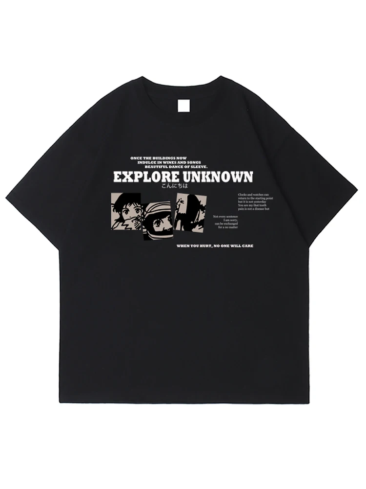 INS модные футболки для мальчиков из чистого хлопка с принтом аниме летние