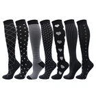 Оптовая продажа, компрессионные носки для женщин и мужчин, лучшая циркуляция для бега, кормления, пешего туризма, восстановления и полета, спортивные носки (7 пар)