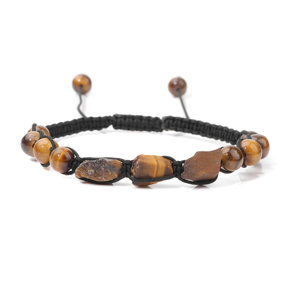 Браслеты с бусинами из натурального камня обсидиана Необычные бриллиантовые