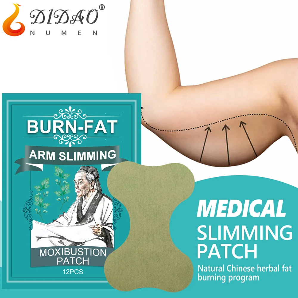 

12pcs Thin Arm Slimming Patch Moxibustion Fat Burning Heating Paste Natural Herbal Weight Loss Stickers to Lose Weight Fast