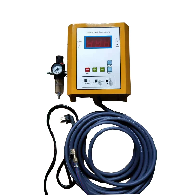 

Simple wall mount digital tire inflator for tire repair shop
