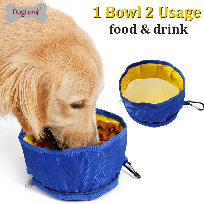 

1100ML Pet Bowl Folding Waterproof Nylon Travel Dog Bowl Walking Portable Water Bowl For Dog Puppy Cat Bowls Pet Eating Dish