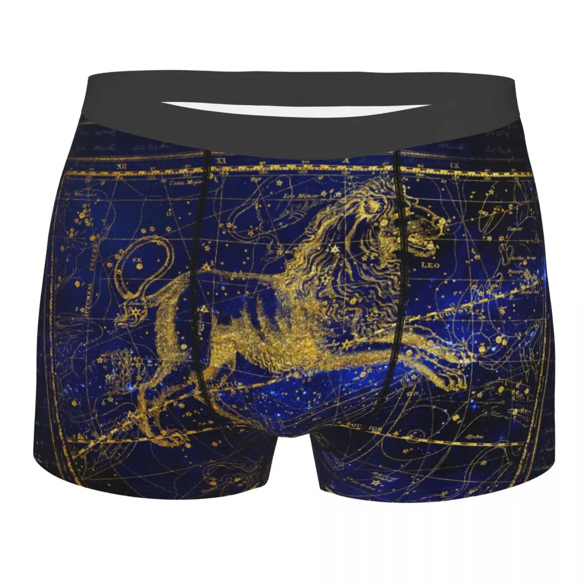 

Space Constellation Leo Zodiac Astrology Underpants Breathbale Panties Man Underwear Print Shorts Boxer Briefs