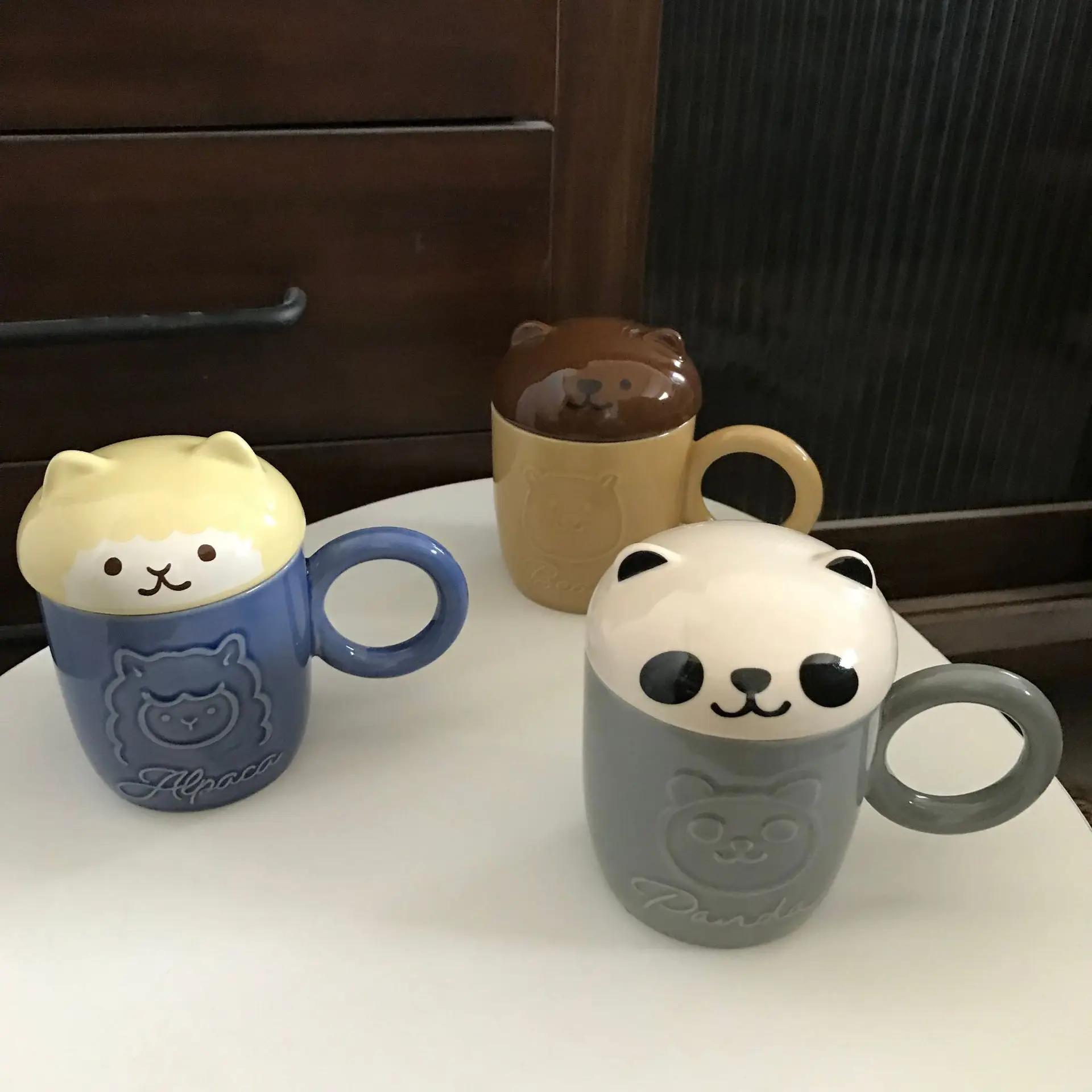 

Japanese-style ceramic coffee mug cartoon cat milk mug with big ears office cup with lid mugs coffee cups tumbler cups in bulk