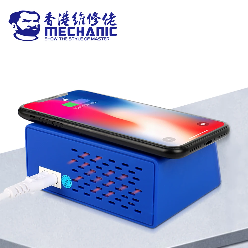 mechanic icharge 8 pro wireless charger pd 18w smart charger qc 3 0 fast charging base lcd digital display mobile phone repair free global shipping